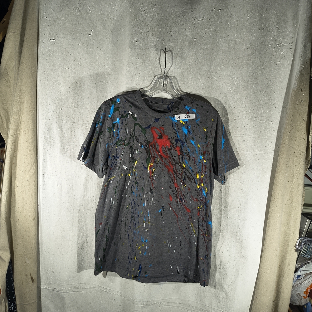 Timothy Designs Men's Med Gray T Shirt W/Unique Street Wear Art Design